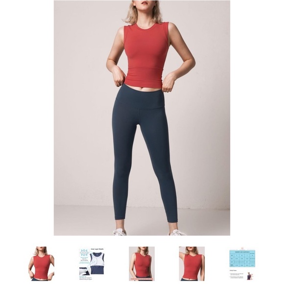 AS ROSE RICH Workout Top. ( Color : Rust) - Picture 10 of 12